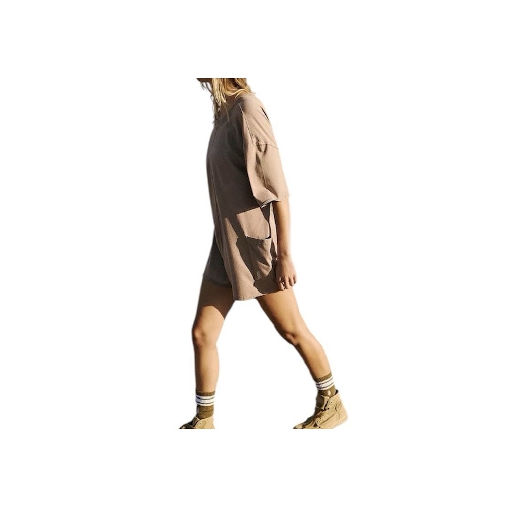 Free People Movement FP Women's Hot Shot Tee Romper Sz S, M or L Mocha Latte NWT - Picture 9 of 10